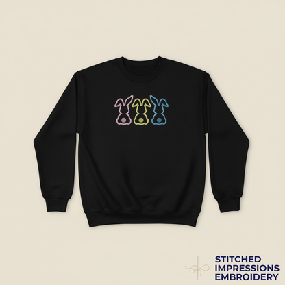 Black Bunny Trio Sweatshirt