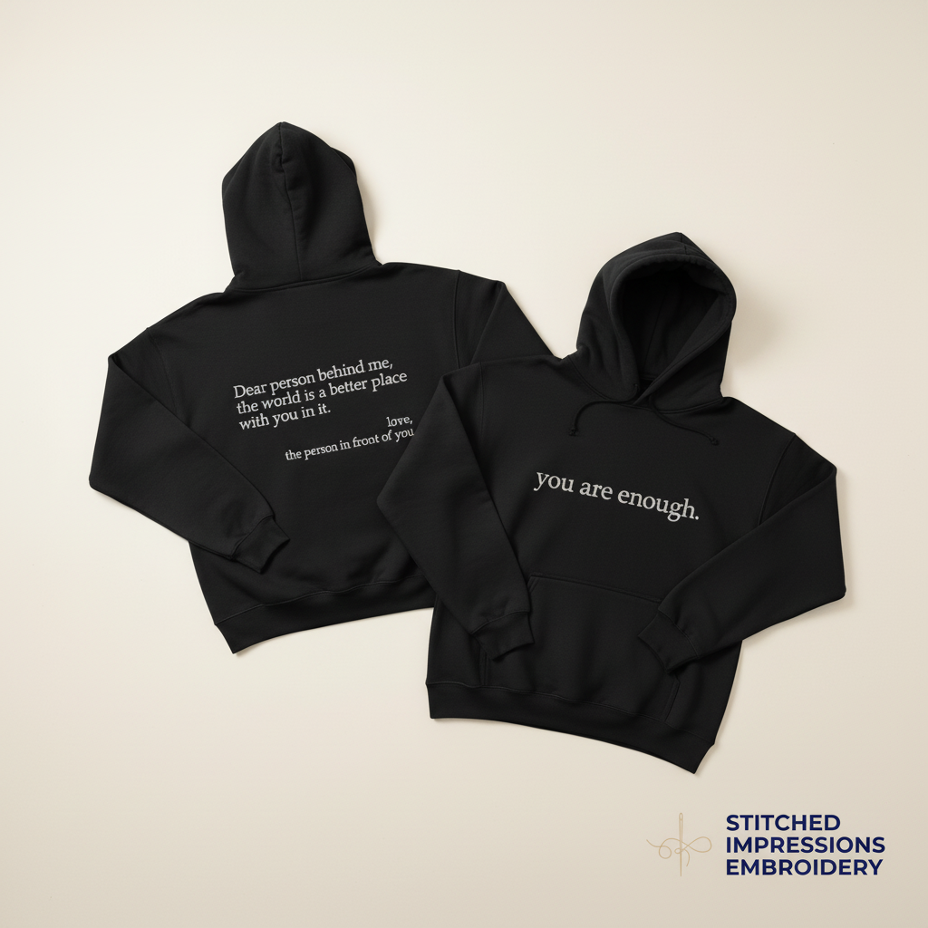 Black You Are Enough Hoodie