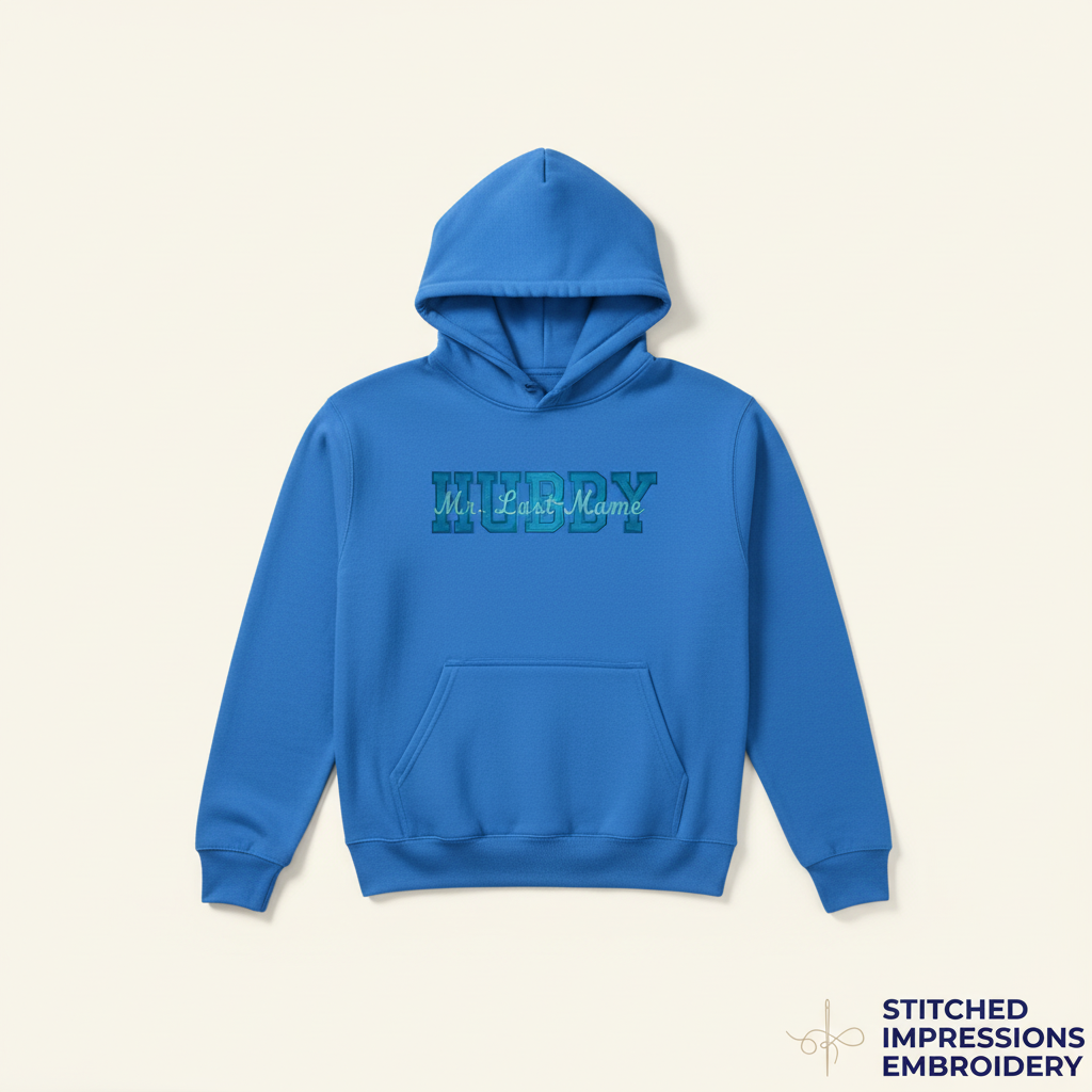 Blue Hubby Hoodie