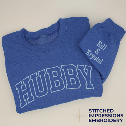 Blue Hubby Sweatshirt Cream Beige