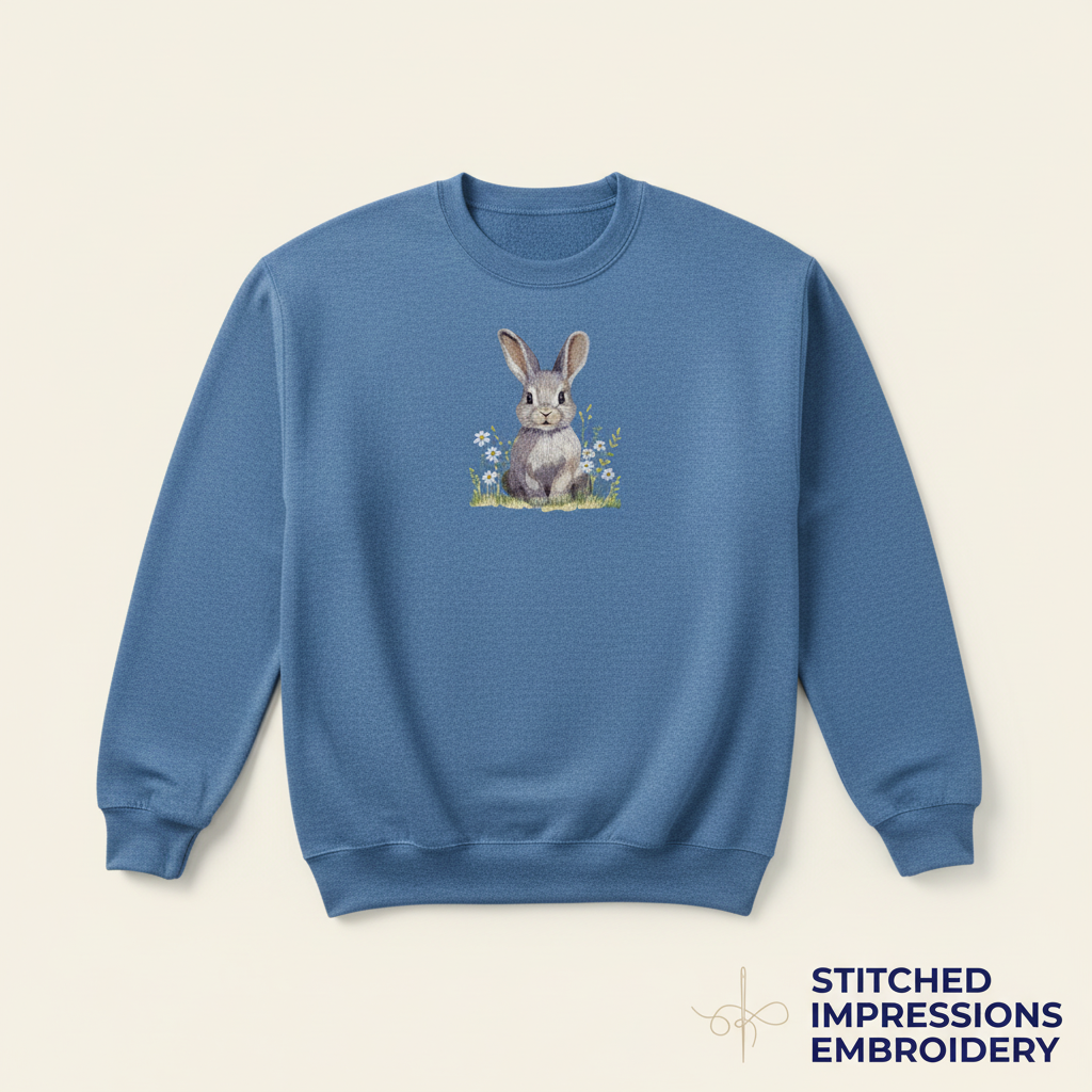 Blue Spring Bunny Sweatshirt