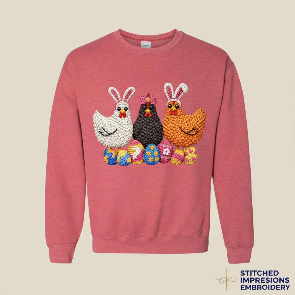 Coral pink sweatshirt with logo watermark