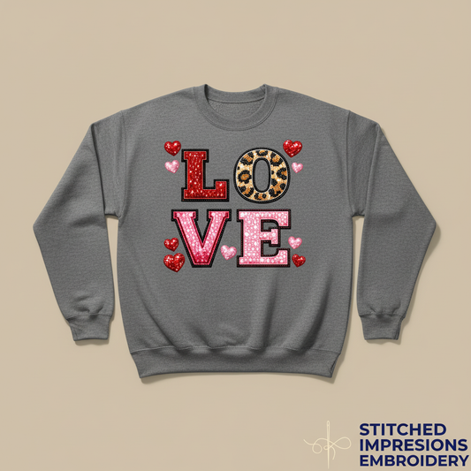 Gray LOVE sweatshirt