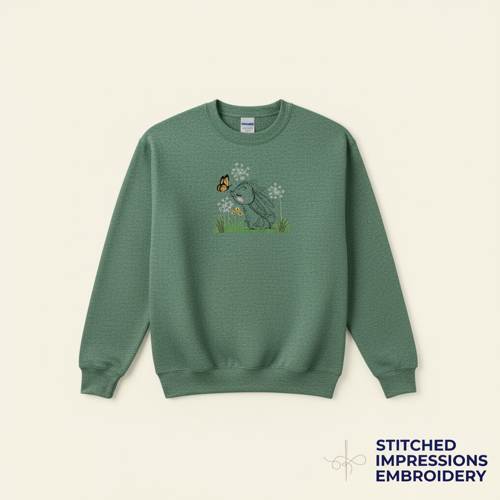Green Bunny Kiss Sweatshirt Updated