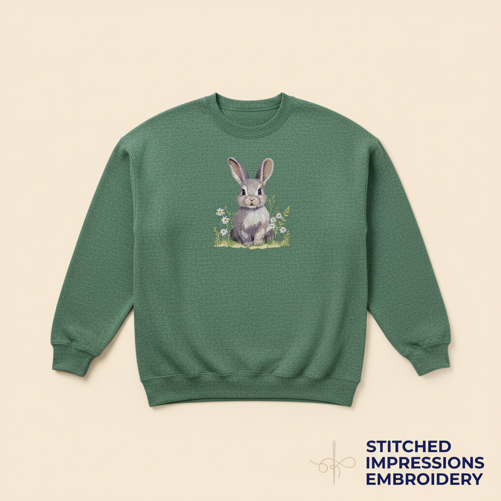 Green Spring Bunny Sweatshirt