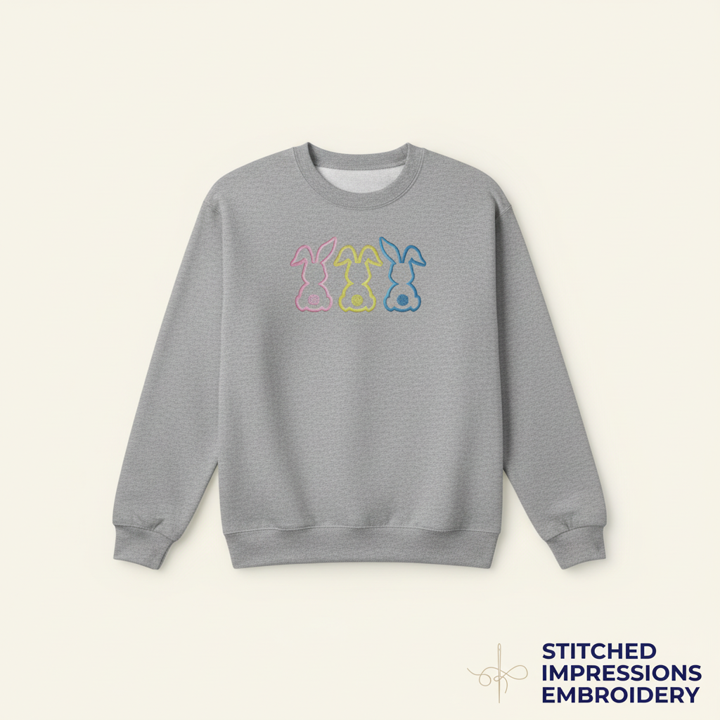 Grey Bunny Trio Sweatshirt