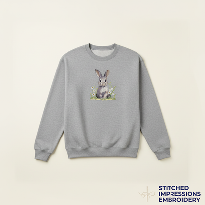 Grey Spring Bunny Sweatshirt