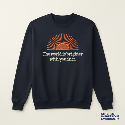 Navy World is Brighter Sweatshirt