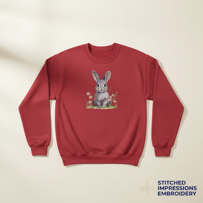 Red Spring Bunny Sweatshirt