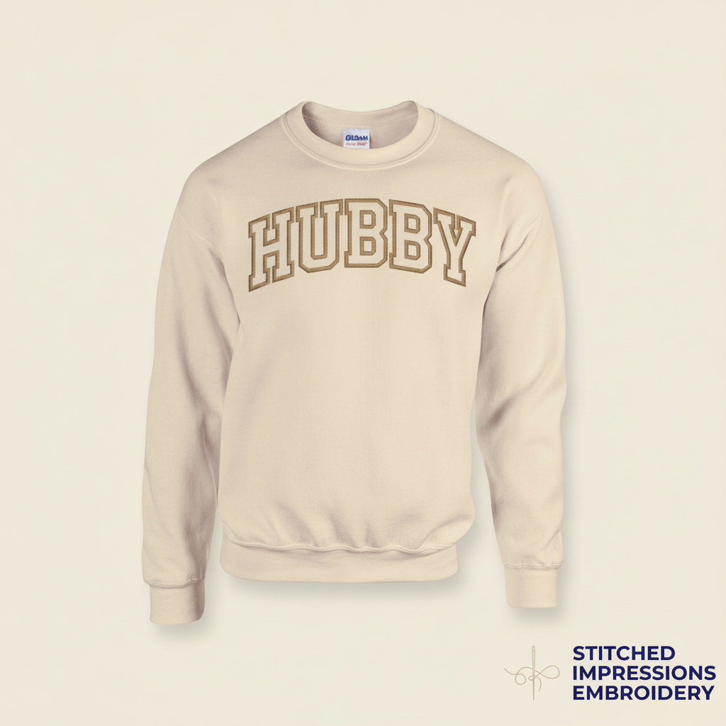 Sand Hubby Sweatshirt Outline