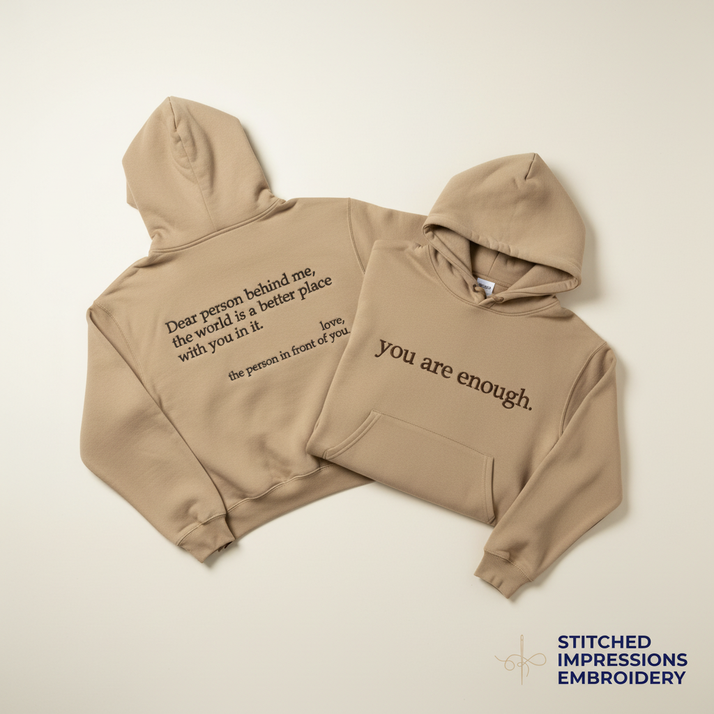 Sand You Are Enough Hoodie Brown